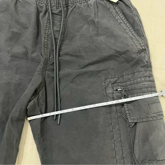 Aeropostale Mens Small Active Utility Cargo Pants Joggers Elastic Waist Black - Picture 6 of 10